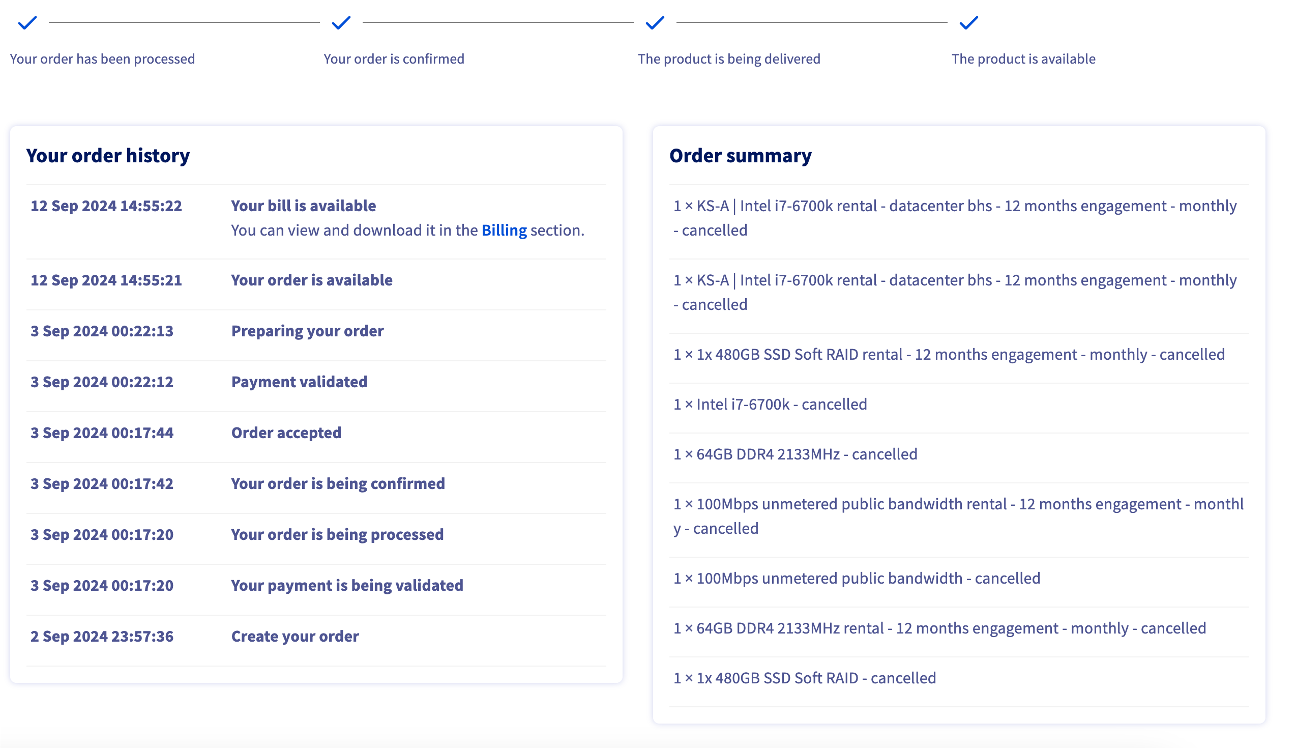 ovh   订单被取消